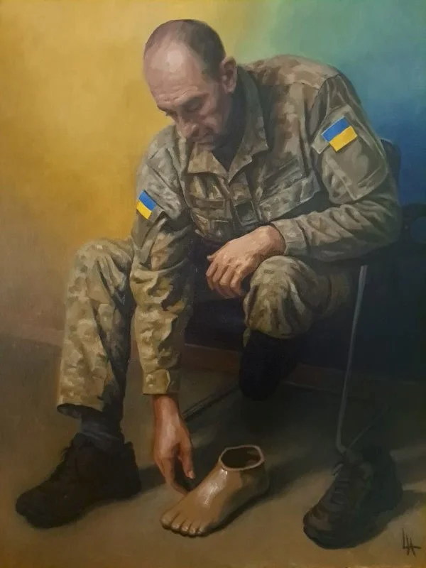 "Unconquered" Ukrainian soldier