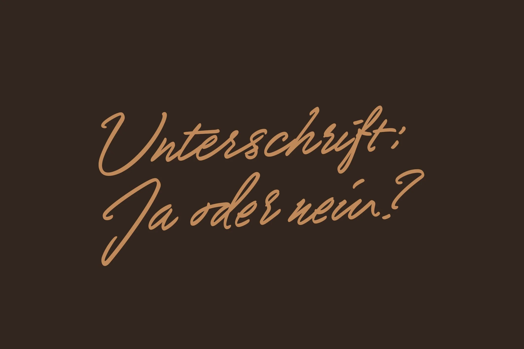 Stehst du wirklich dahinter?