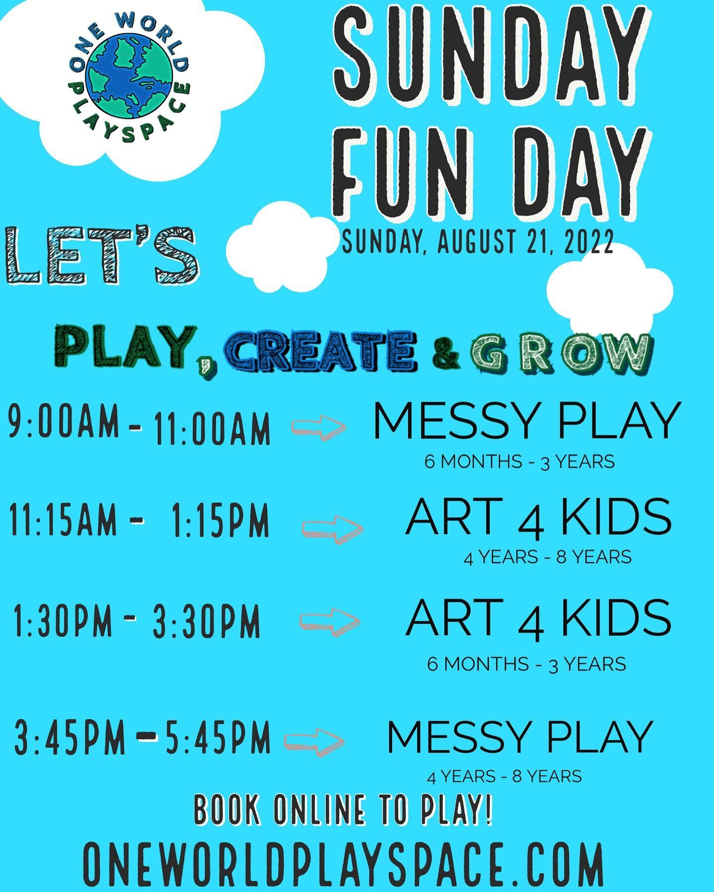 Free Open Play Days at One World Kids Playspace, One World
