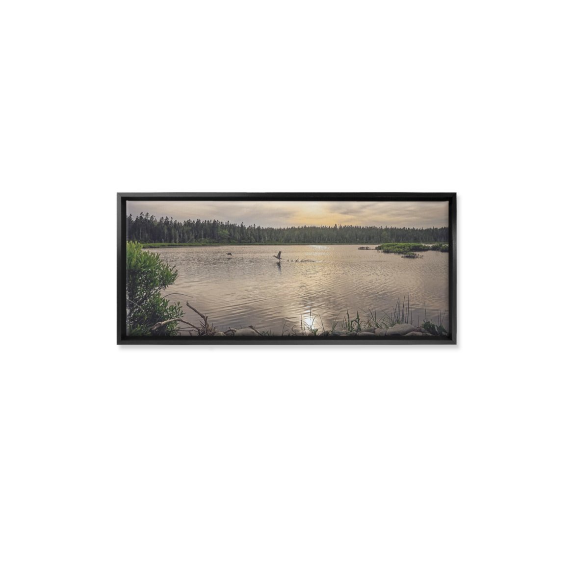 The Take Off 10x24 Framed Canvas Print