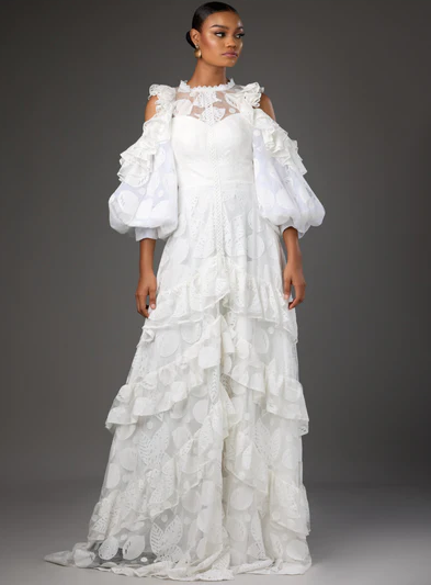 CHRISTIE BROWN GHANA WHITE LACE TIERED DRESS.png