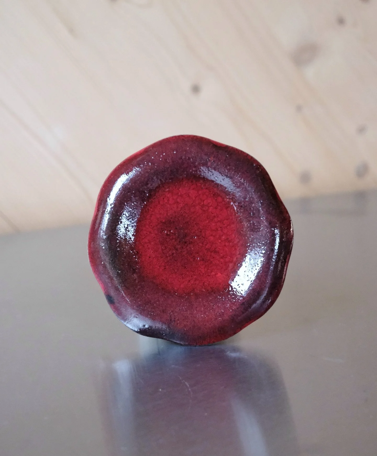 This is the only item I really like from my last firing. I put all my hopes into this batch (who has time to do many of them in December?), and most of it went wrong. I&rsquo;m left with mugs I don&rsquo;t like, leaky glaze on the kiln shelves, and a