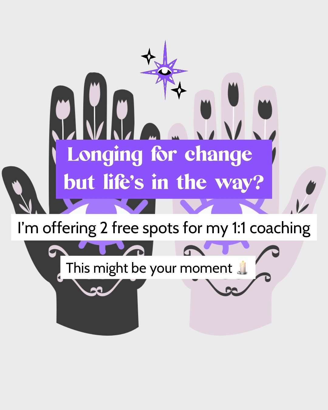 ✨ TWO FREE COACHING SPOTS OPEN ✨

If you&rsquo;ve been feeling a quiet ache&hellip;
Longing for something to shift&hellip;
But haven&rsquo;t had the chance (or the means) to say yes to support&mdash;
This might be your moment.

I&rsquo;m opening up t