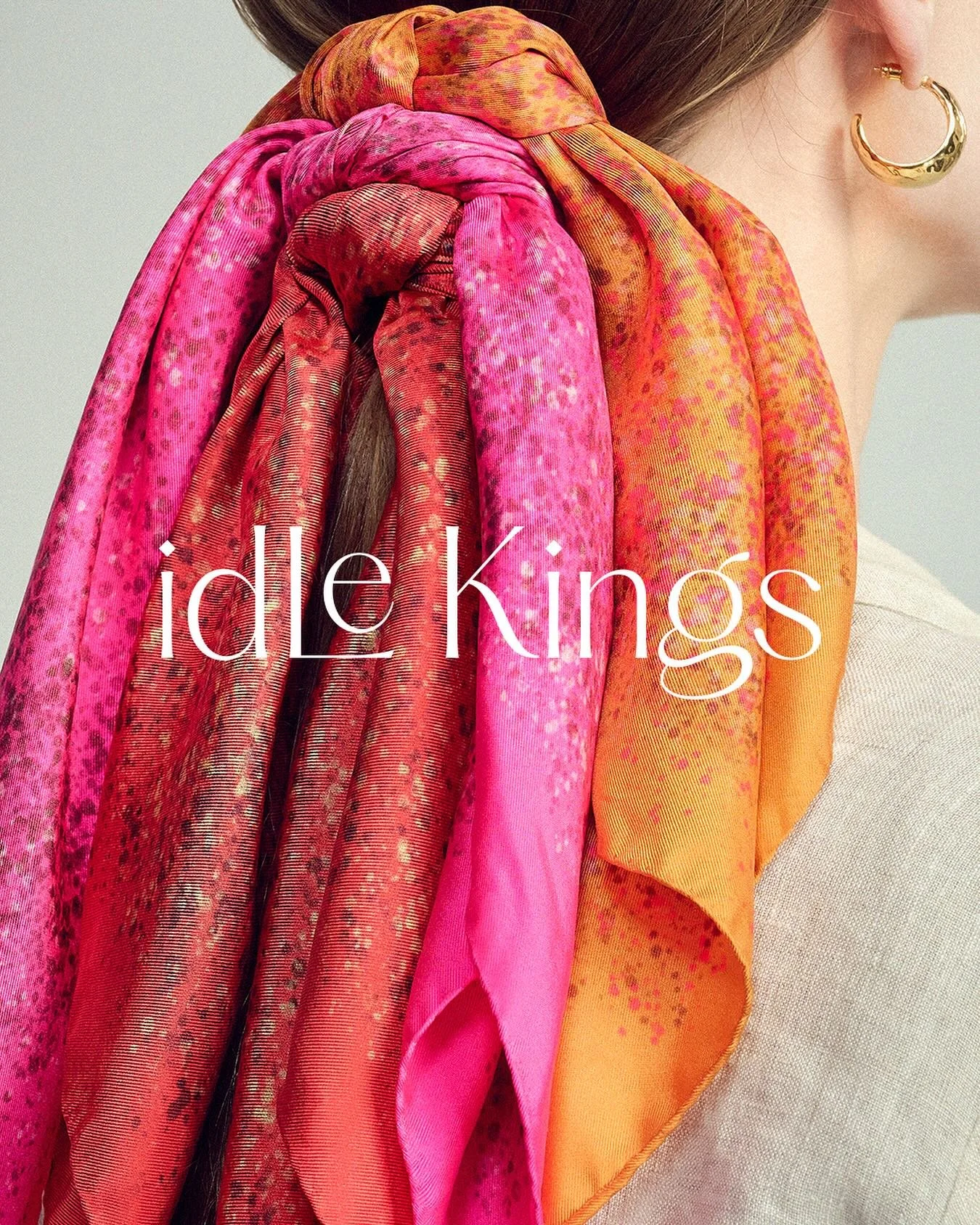 So proud to have work with the amazing @dinahvantulleken and @merzedaki on @idlekings ~ The most beautiful silk scarf brand. More coming soon!