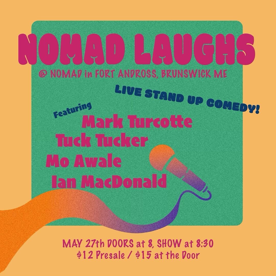 Hey hey hey! We got a Comedy night Saturday May 27th hosted by Maine&rsquo;s own @ianmacdonaldcomedy! This will be an epic night with a sick and hilarious lineup! 
$12 presale $15 at the door!! Link in bio!!!