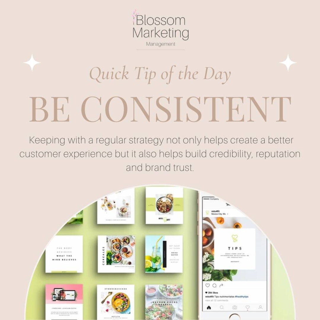Quick Tip of The Day✨
Be Consistent:

Keeping with a regular strategy not only helps create a better customer experience but it also helps build credibility, reputation and brand trust.

#digitalmarketingagency #logo #socialmediatips #o #socialmediam