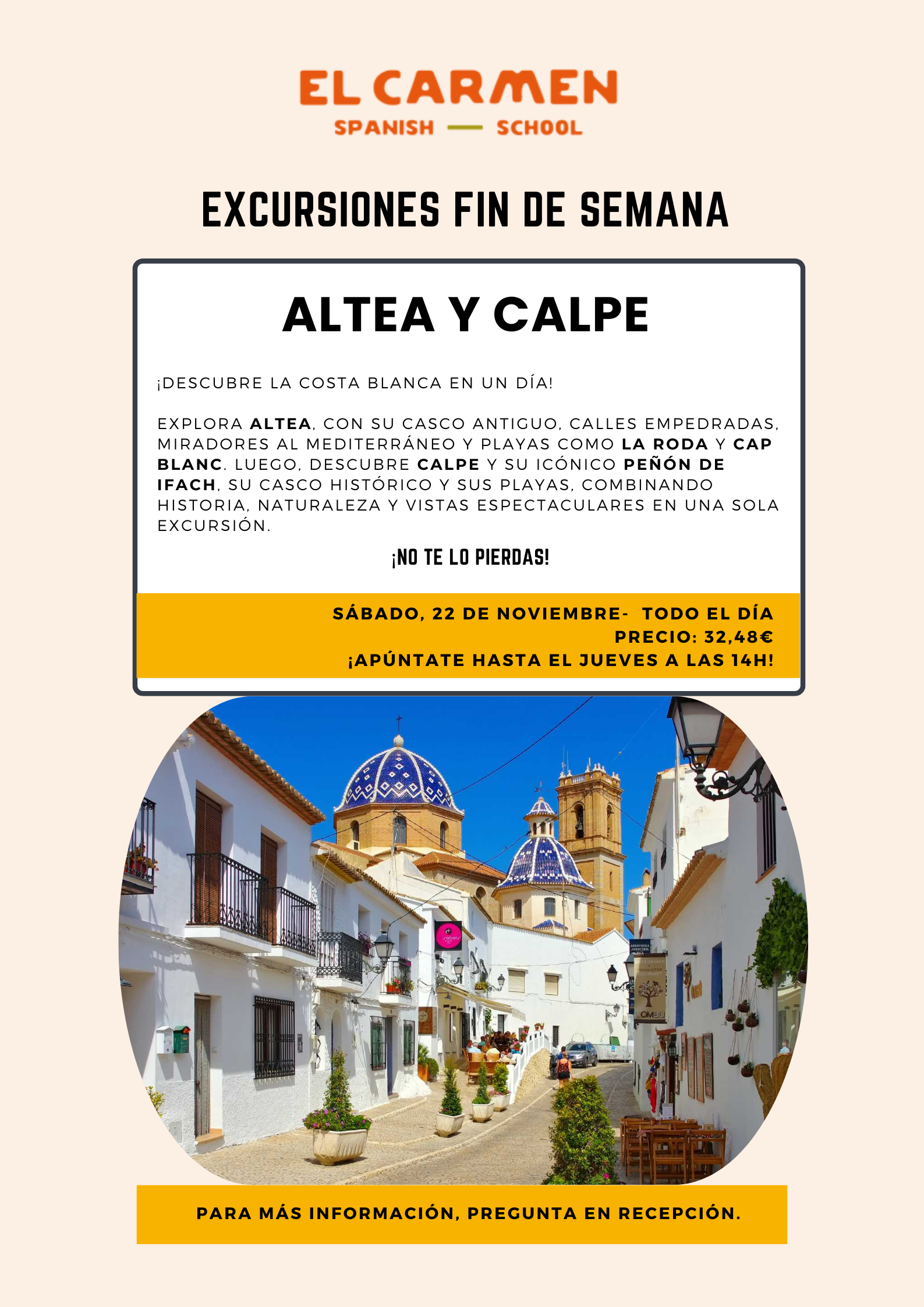 EXCURSIÓN A ALTEA Y CALPE