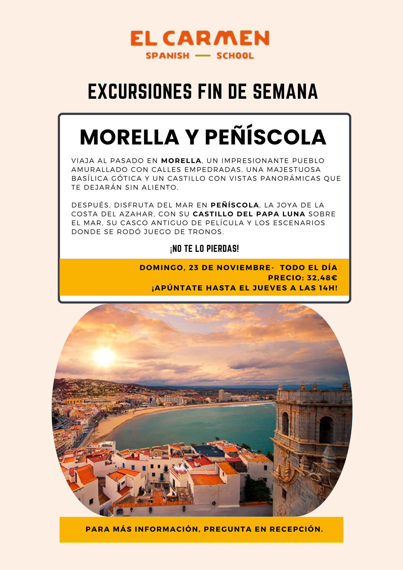 EXCURSIÓN A MORELLA Y PEÑÍSCOLA