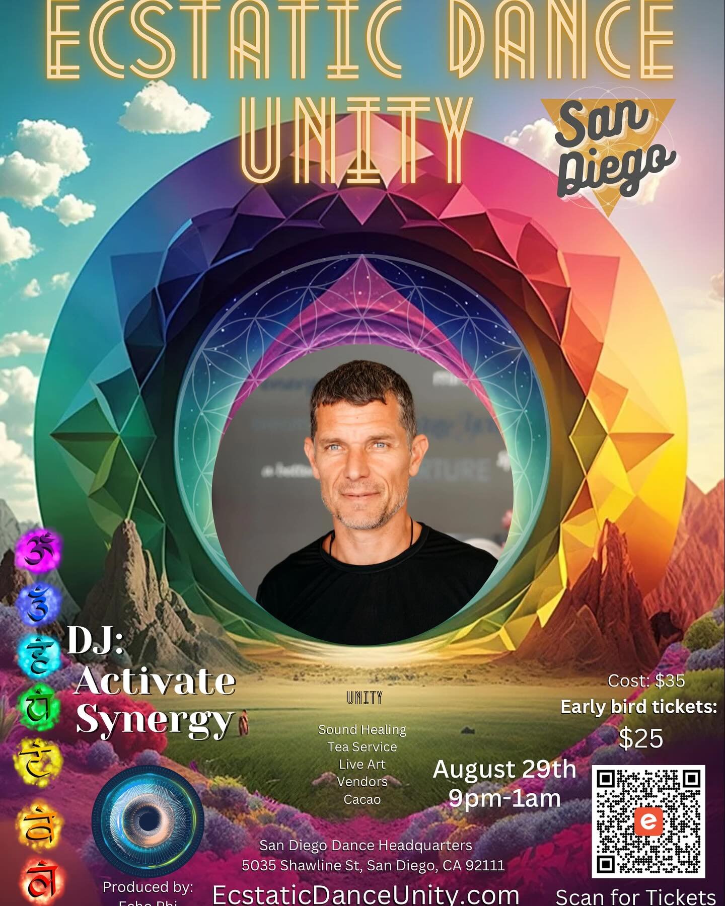 Ecstatic Dance Unity is Back!
The Only Late Night Ecstatic Dance in San Diego!
Join us Thursday, August 29th 9pm-1am
@dancehqsd 
A dance experience like no other!
Thursday is the New Friday!
#4dayworkweek

Featuring:

DJ: Activate Synergy

Body Paint