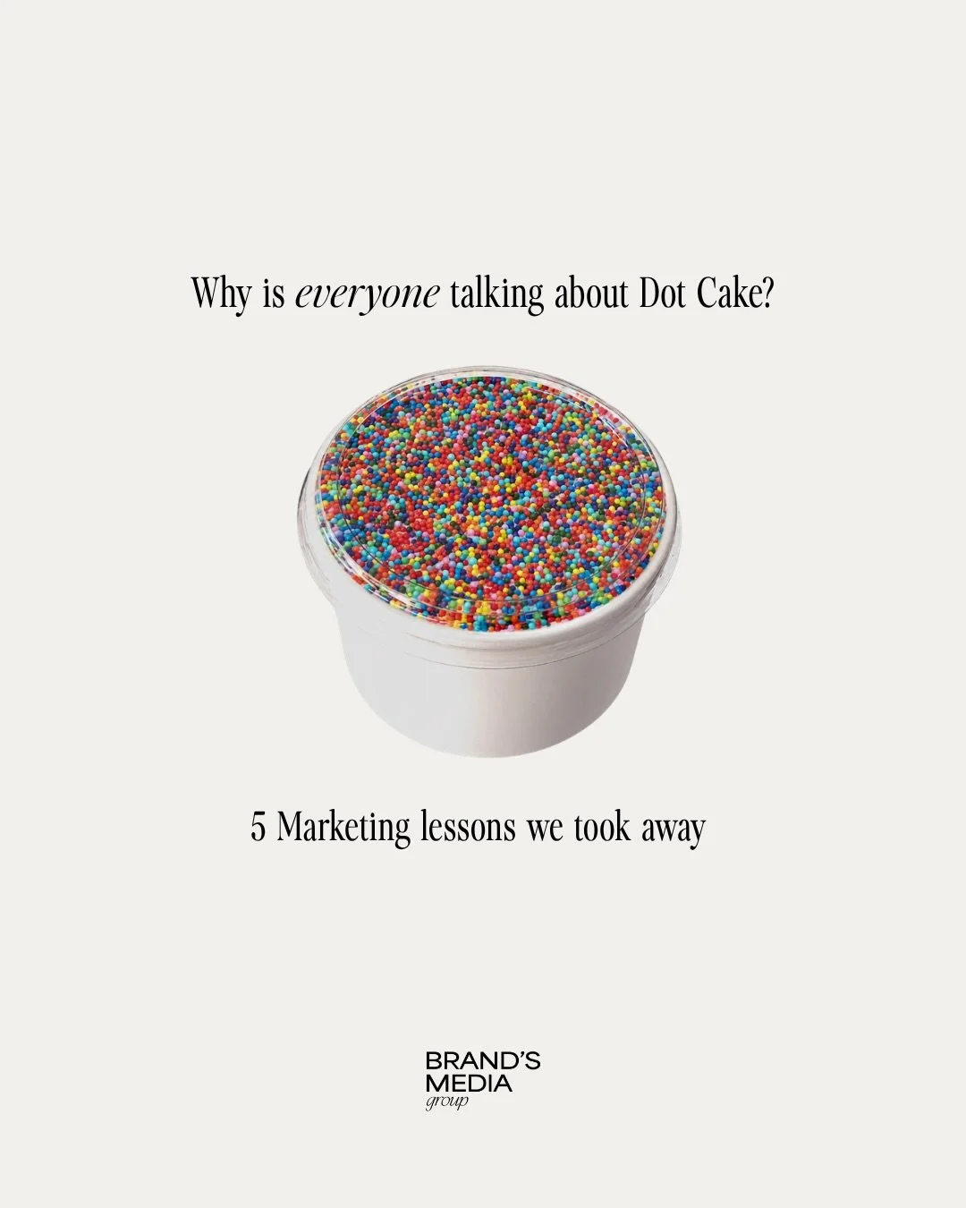 NOW TRENDING 🍰 Cake is always the right answer.

We analyzed the Dot Cake phenomenon and spotted 5 marketing patterns behind the hype. Because trend-led marketing hits differently when it&rsquo;s rooted in nostalgia, community, and a little bit of F