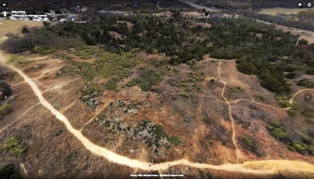  This is the same trail six years later after Tandy Hills was "discovered" by commercial portrait photographers.  Commercial photographers gather here every day, year-round. 
