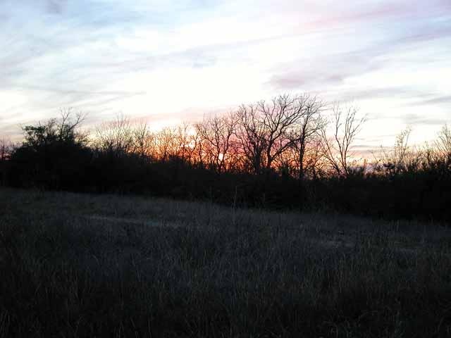 Chilly Winter sunset at Tandy Hills in January 