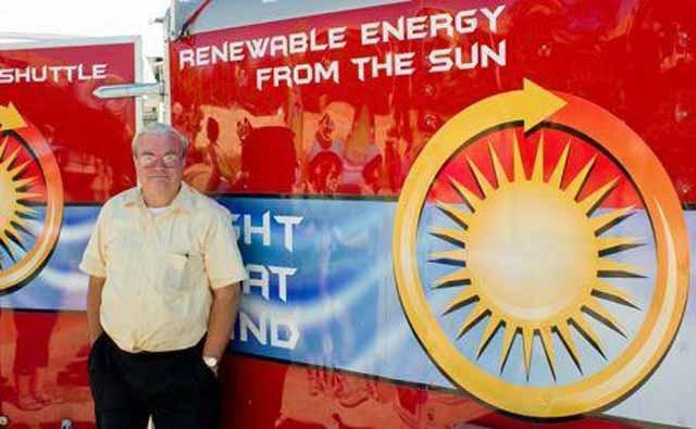   Dan Lepinski &nbsp;and his Solar Shuttle. 