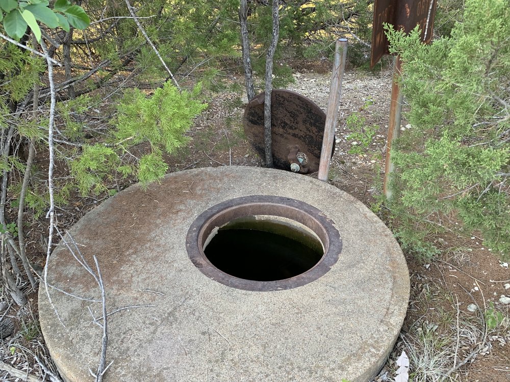  An old Water Dept. manhole valve had standing water in an otherwise parched landscape. 