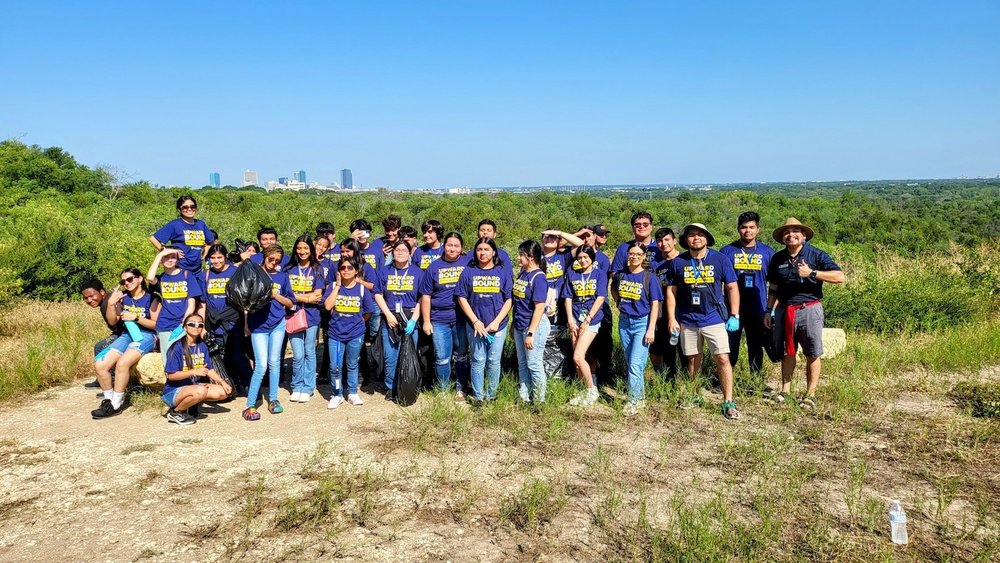  In June 2023, Abel recruited 32 volunteers from the Upward Bound program to help clean up portions of Tandy Hills. 