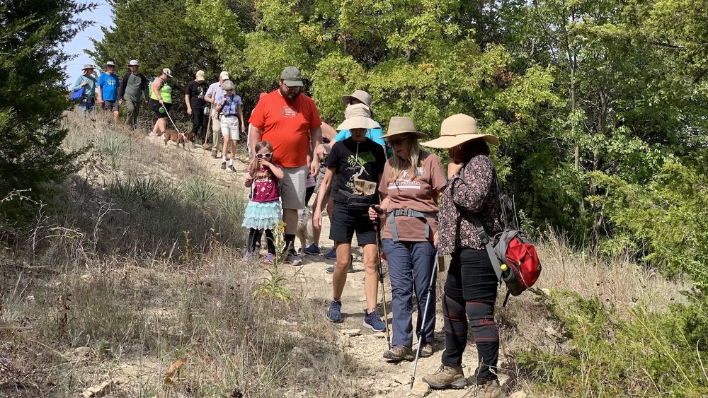  Hiking the hills with Amy Martin and 30 devotees. 