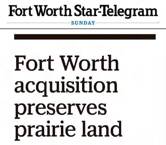  City of Fort Worth agrees to purchase 50 acres surrounding Broadcast Hill. 