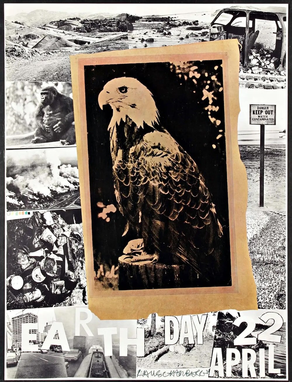  Artist,  Robert Rauschenberg , designed this East Day poster in 1970. 