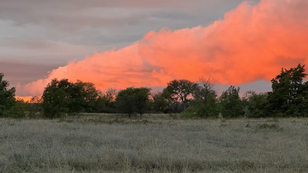  Unusual and colorful clouds blew across the meadows on November 8th. 