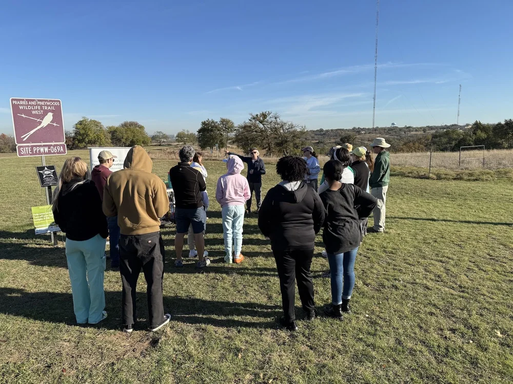  Don Young gave a brief introduction to Tandy Hills to the volunteers. 