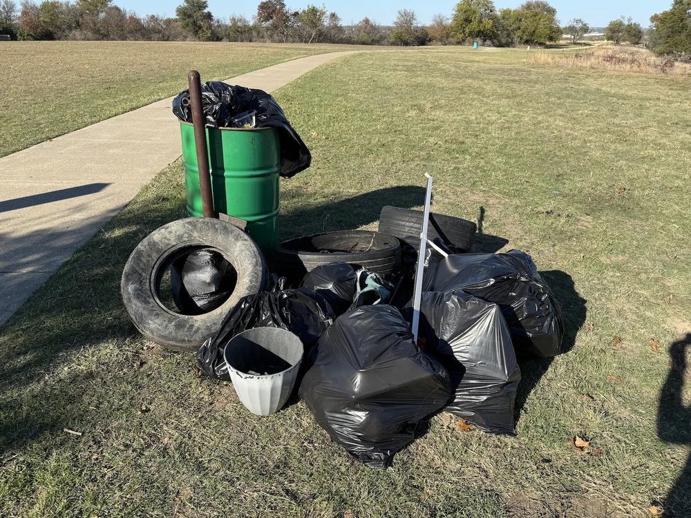  The volunteers collected 270 lbs.of trash including, 3 tires. 