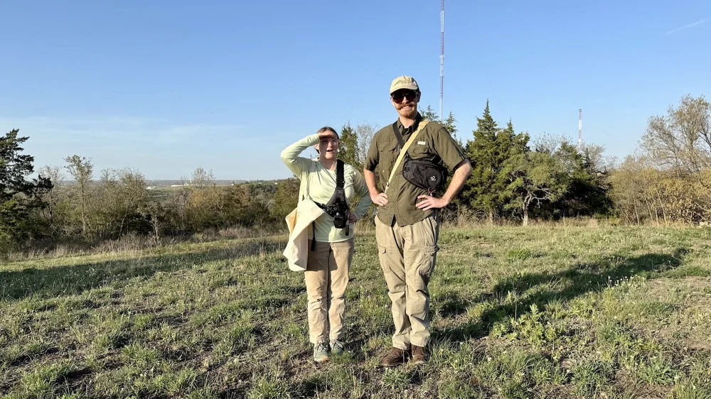  The Tandy Hills summer Inters in 2024 keep coming back to visit their favorite prairie.  Paige Priddy  and  Calvin Nerring  stopped by  on 3/23/2025. 
