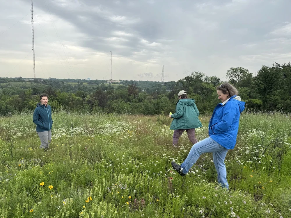  Don &amp; Debora Young showing Allison &amp; Gabby around the Tandy Hills prairies. 