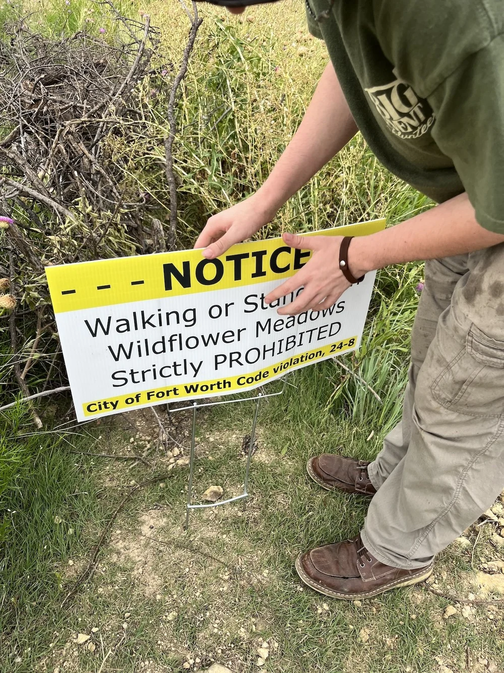  Quite often photographers remove brush from closed trails or make new ones. The signs help prevent that. 