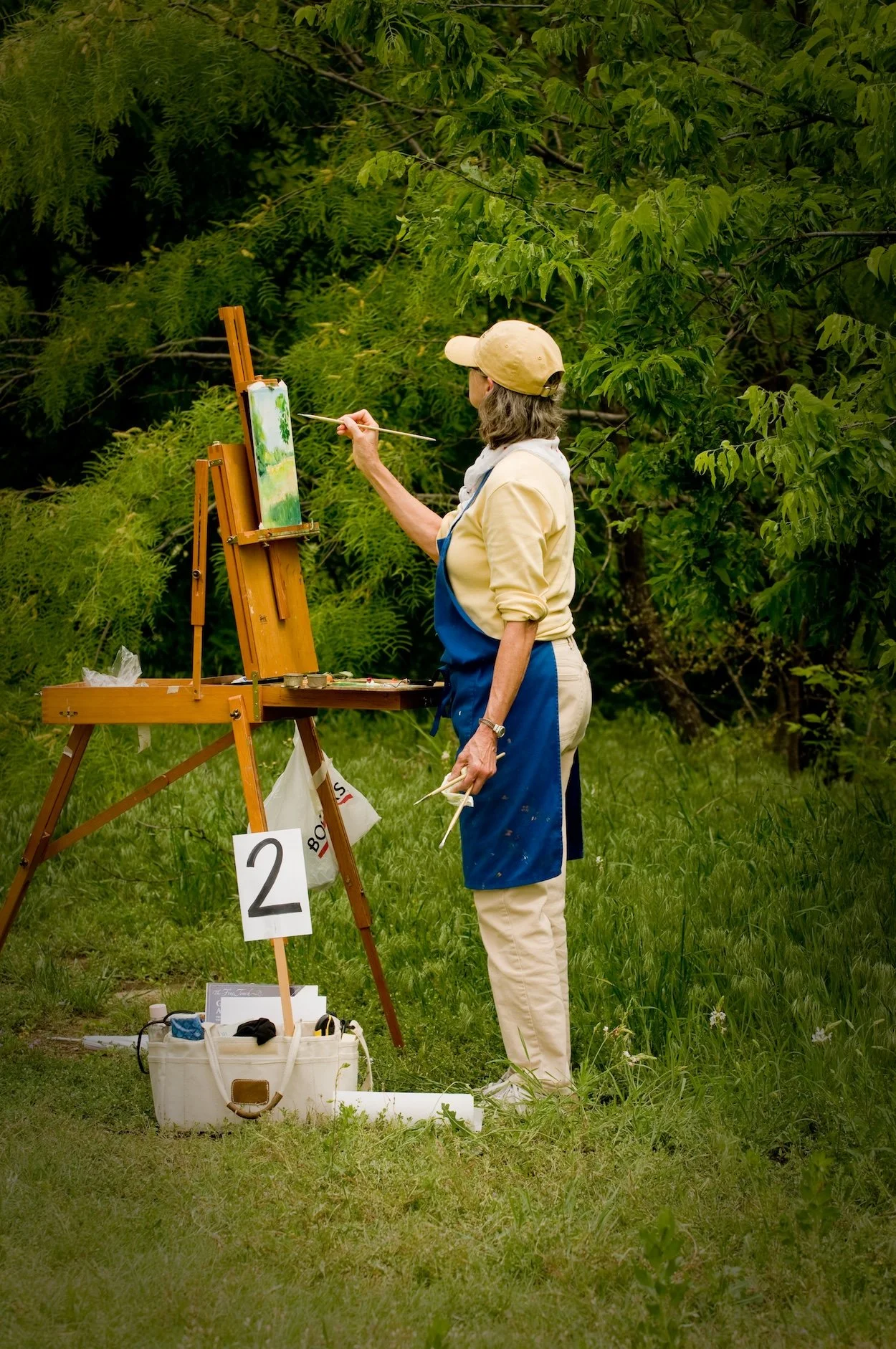  Carol, plein-air painting at the 2007 Prairie Fest. 