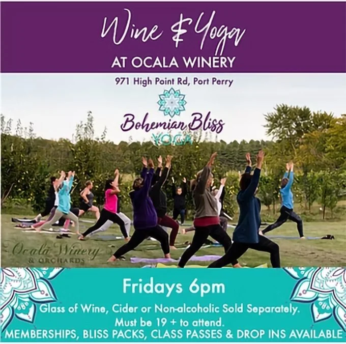 FRI: Wine &amp; Yoga with Bohemian Bliss at Ocala Winery