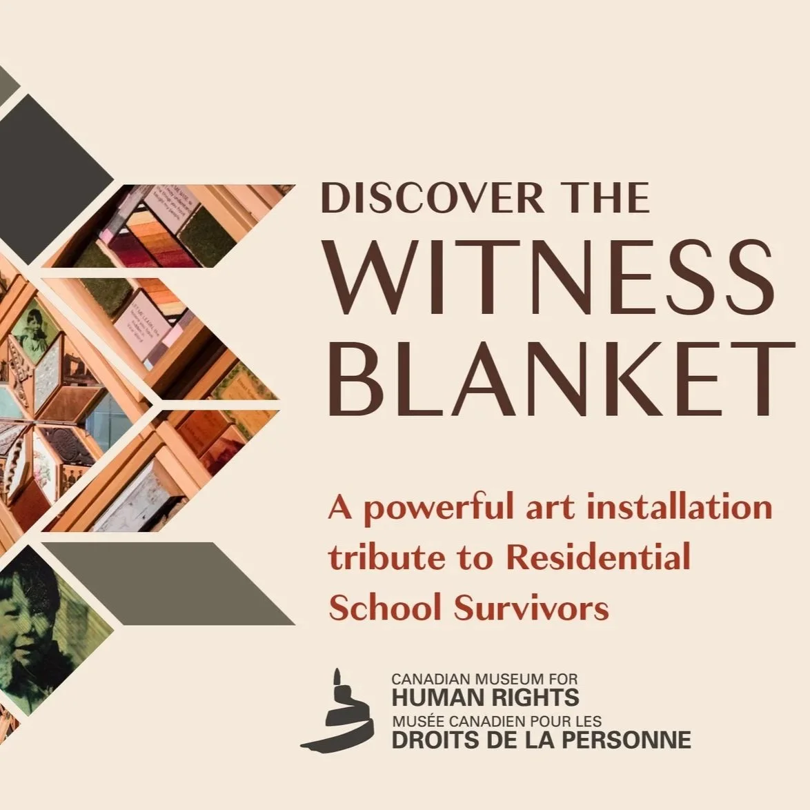 The Witness Blanket free exhibit September 7th to October 18th, 2025