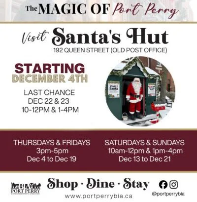 Visit Santa in Downtown Port Perry