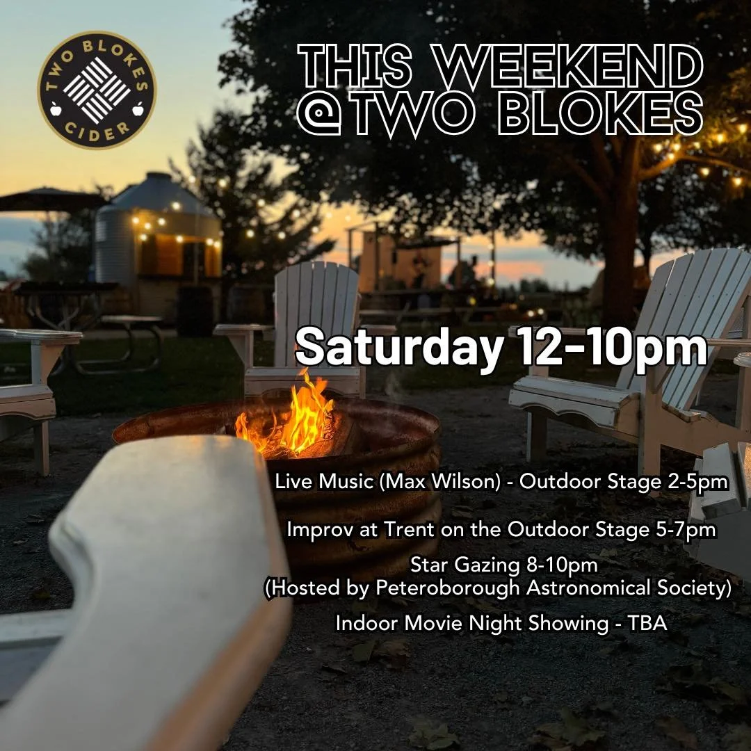 This Saturday at Two Blokes Cider