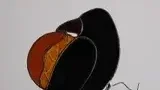 SUNDAY - Stained Glass Raven Sculpture