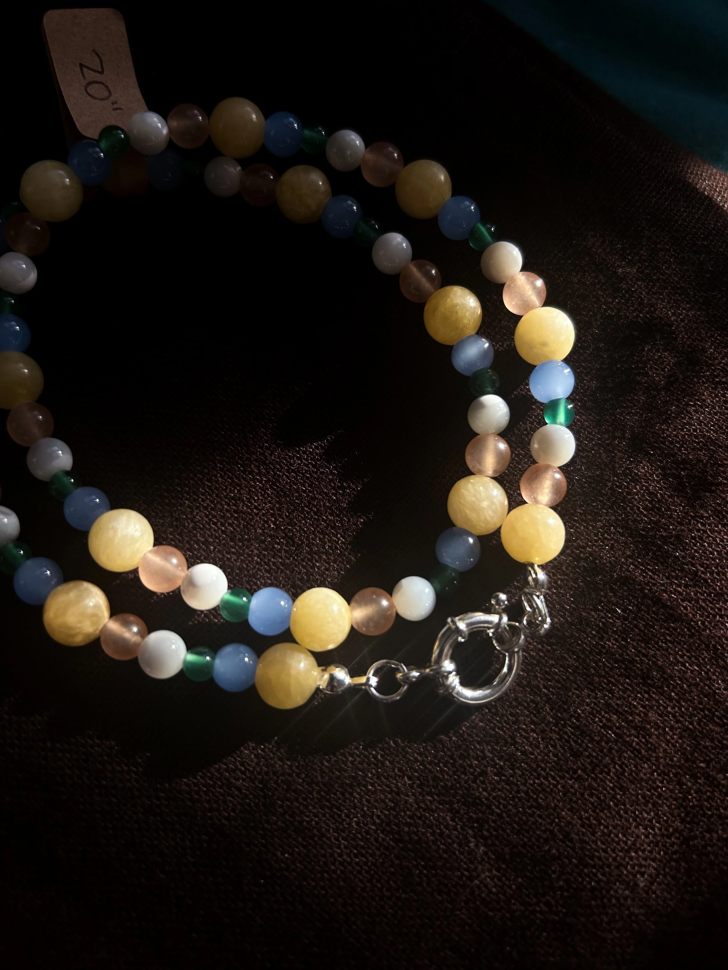 Beaded Necklace - Peach Tea