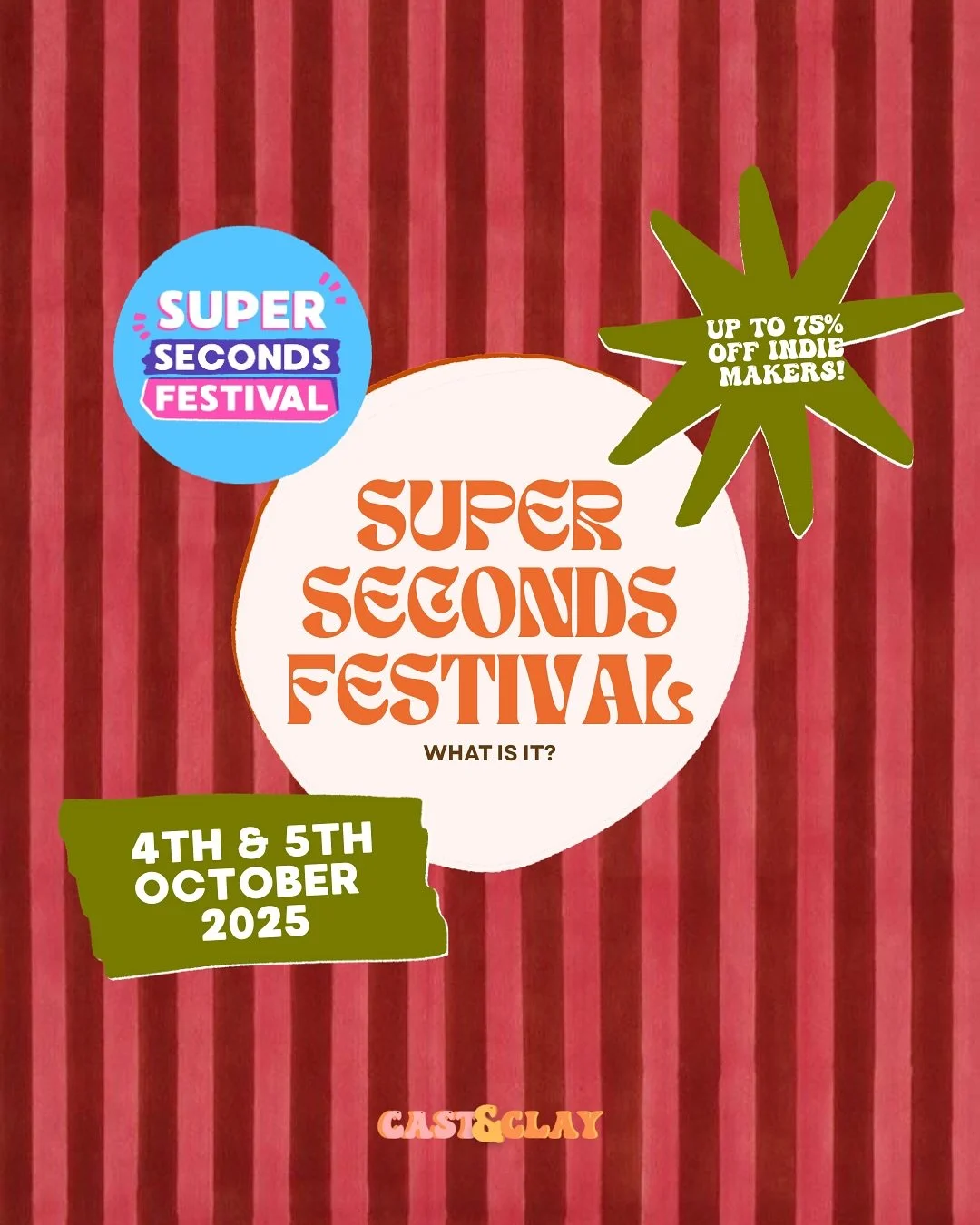 What is super seconds festival? It&rsquo;s a HUGE online community of makers, offering up to 75% off seconds and samples this weekend! You can visit the link in my bio to view the full line up and mark your favourite makers so you are ready to nab al