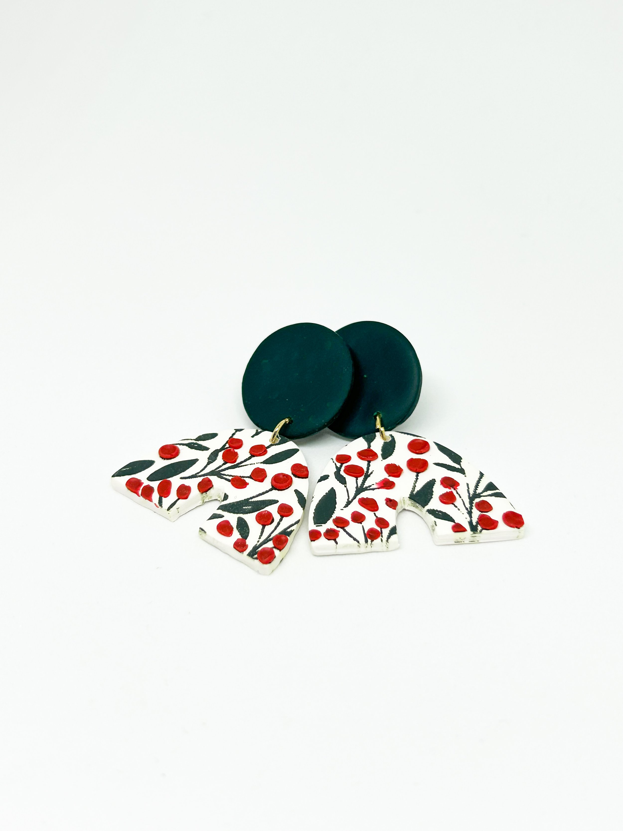 Christmas Foliage Arch Earrings