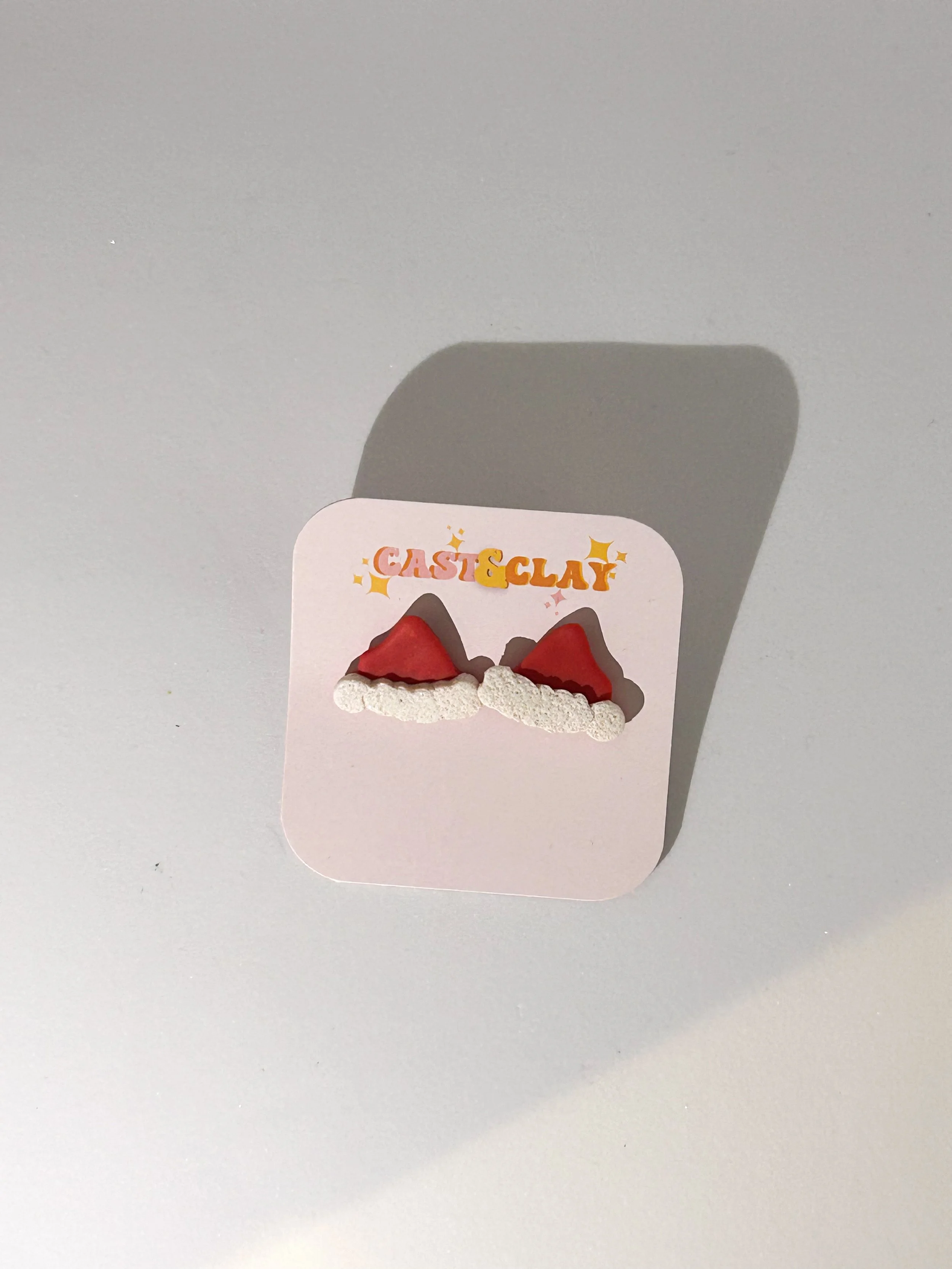 Santa Hat Studs