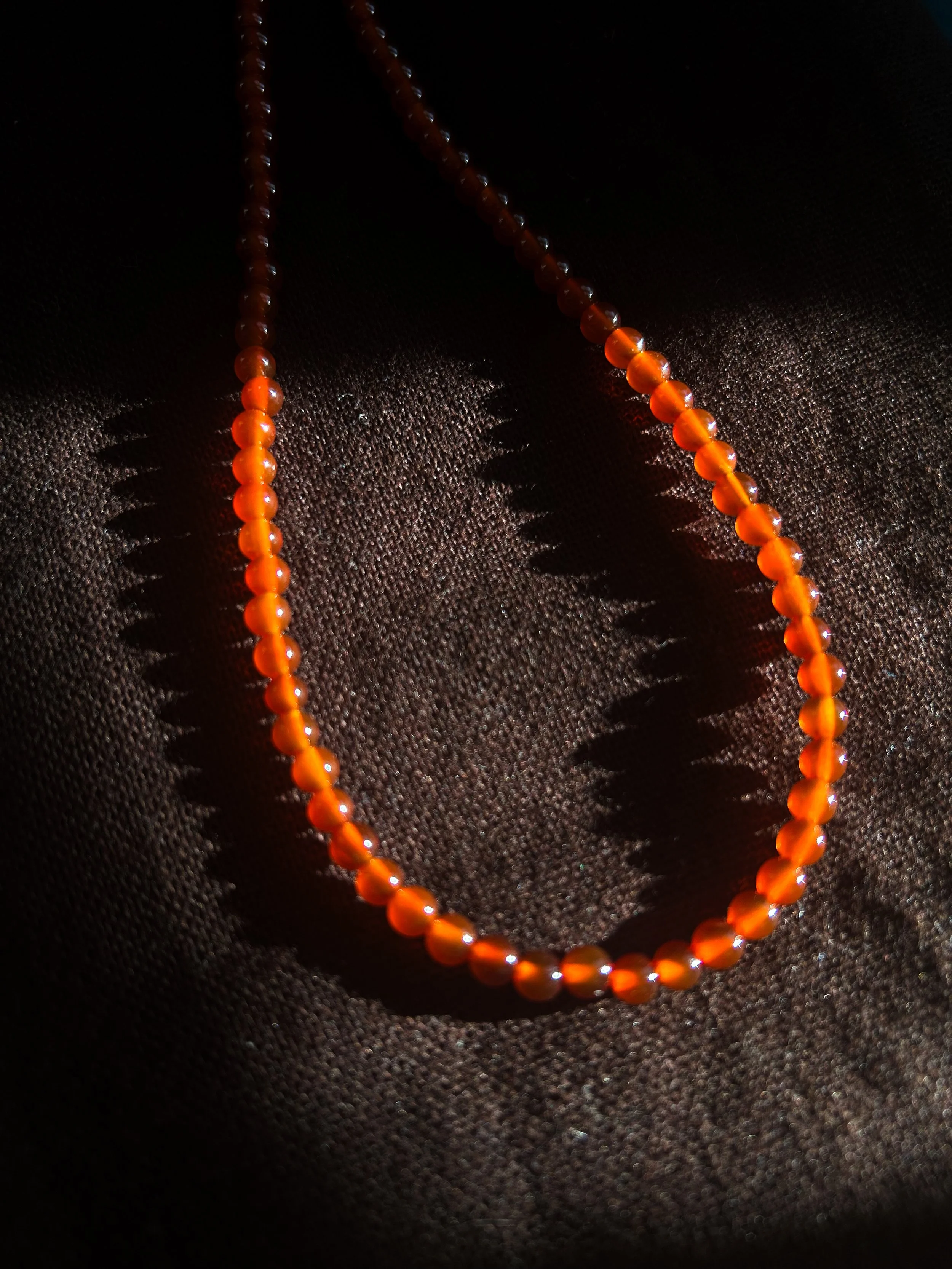 Fine Beaded Necklace - Carnelian