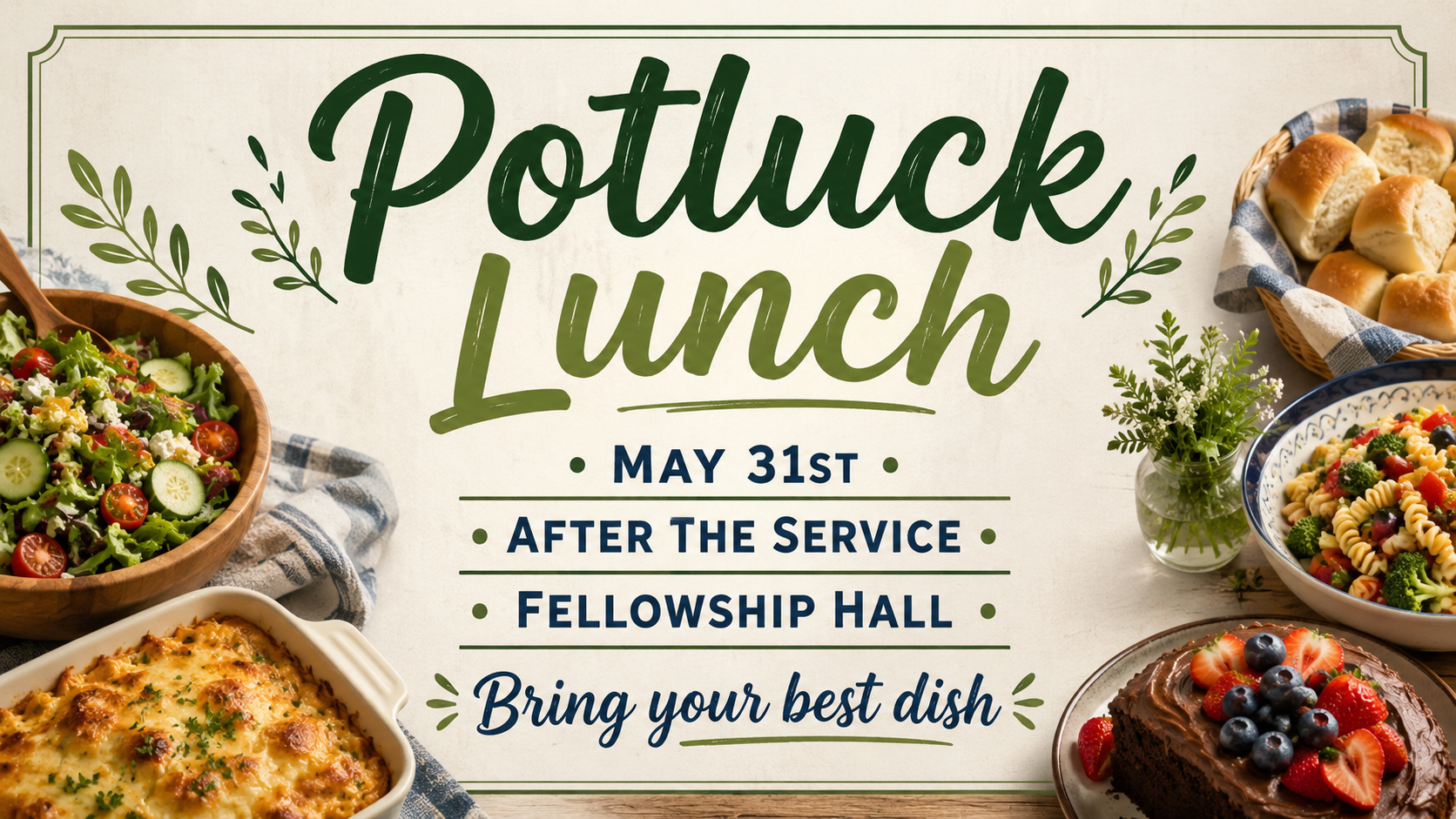 Potluck & Church Financial Update