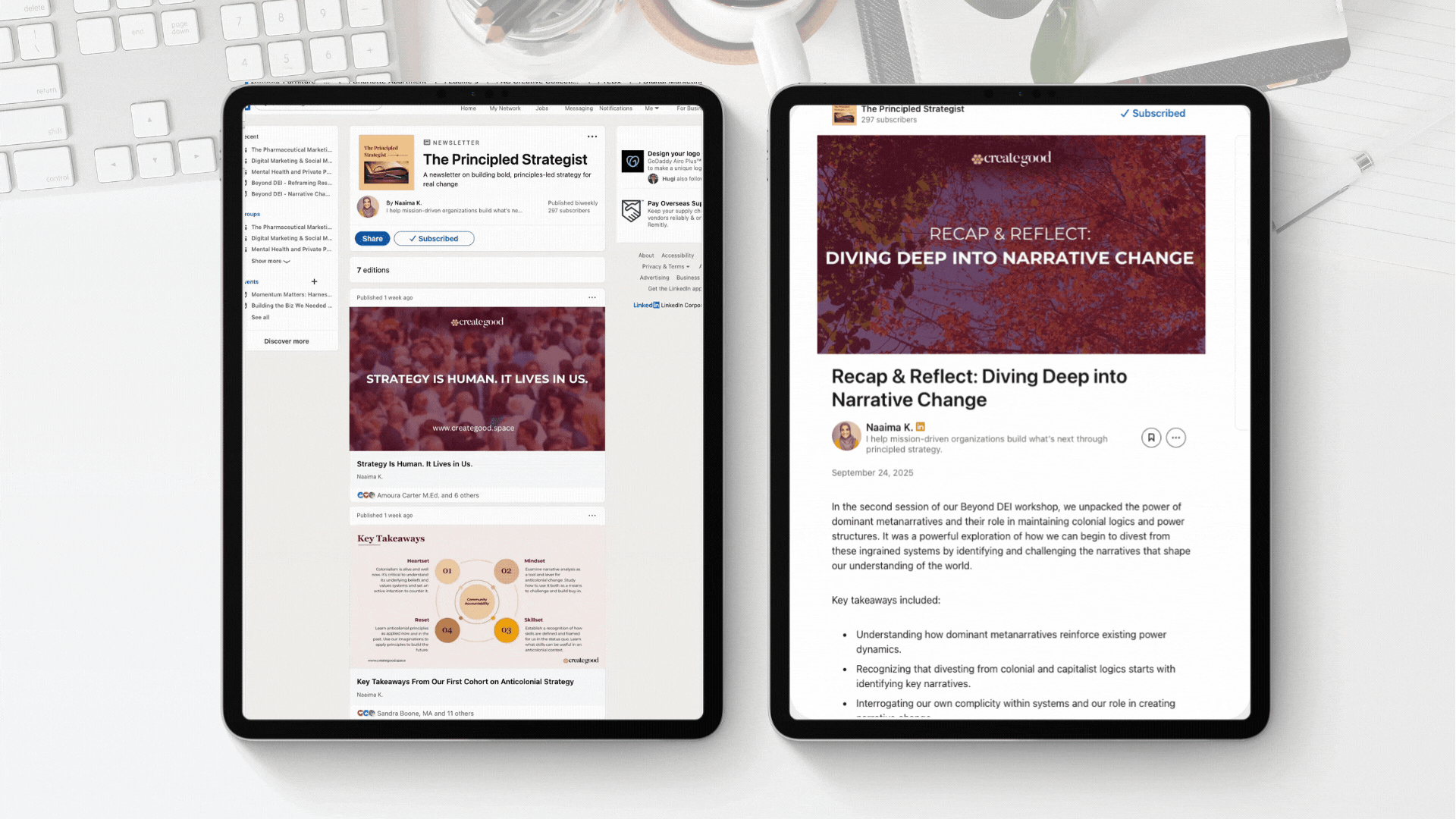Create Good LinkedIn - Newsletter