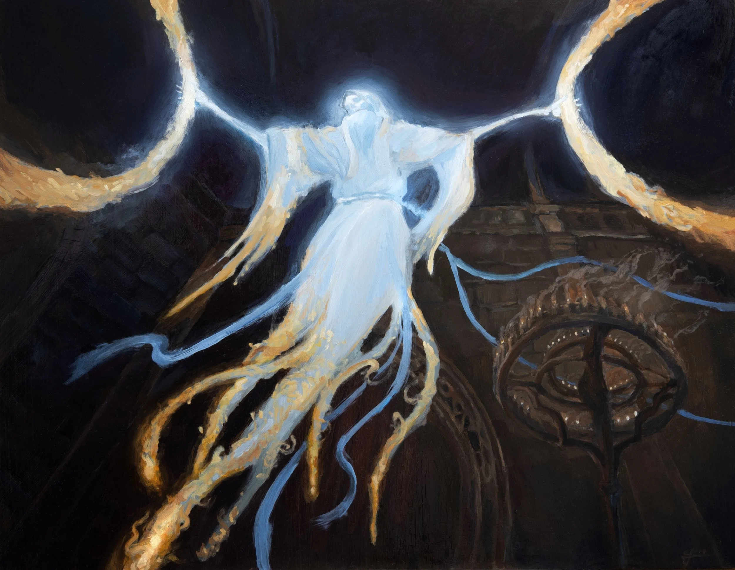 No Tear Wasted - Wanderer [ Oil on board 14 x 18 ]