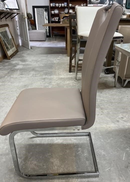 Four (4) Modern Taup Chairs P1.jpeg