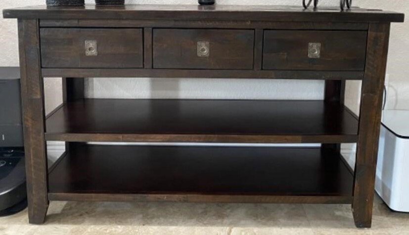 MODERN WOOD HALL TABLE - 3 DRAWERS 4' x 2'.jpeg