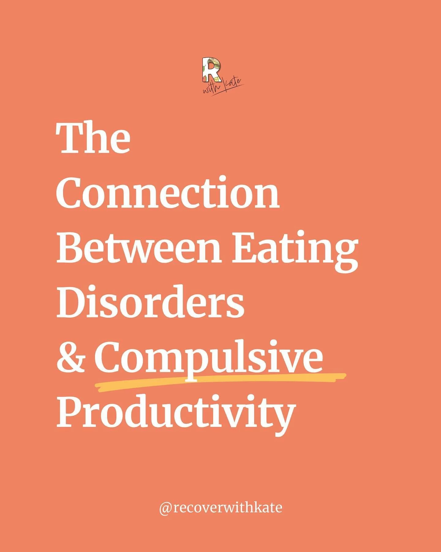 An eating disorder can often go hand-in-hand with a feeling that you have to be productive all the time.

Compulsive productivity is a drive to constantly be doing, working, moving, and producing; it&rsquo;s the inability to rest and take time to rel