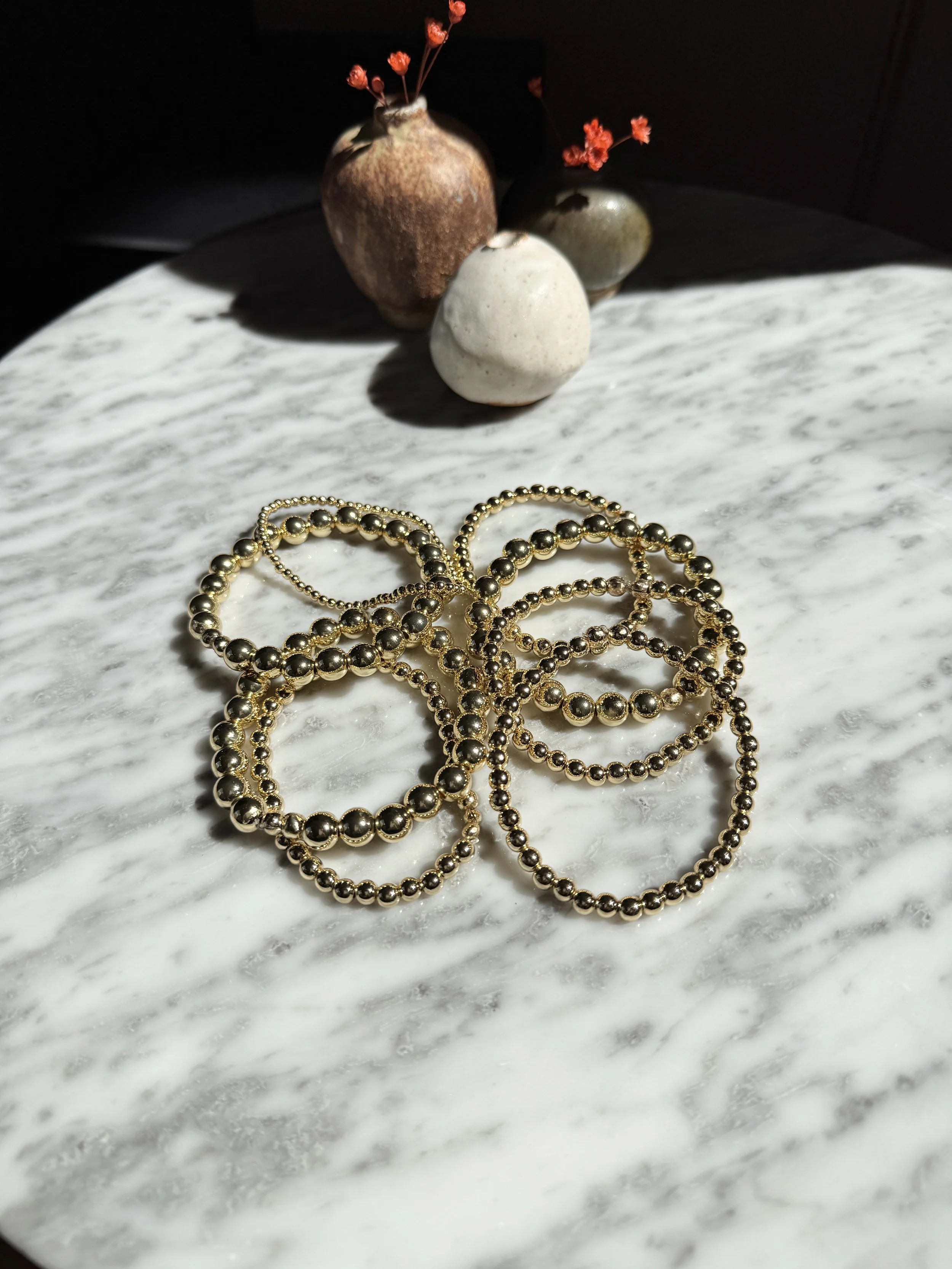 18K Gold-Filled Layered Bracelets