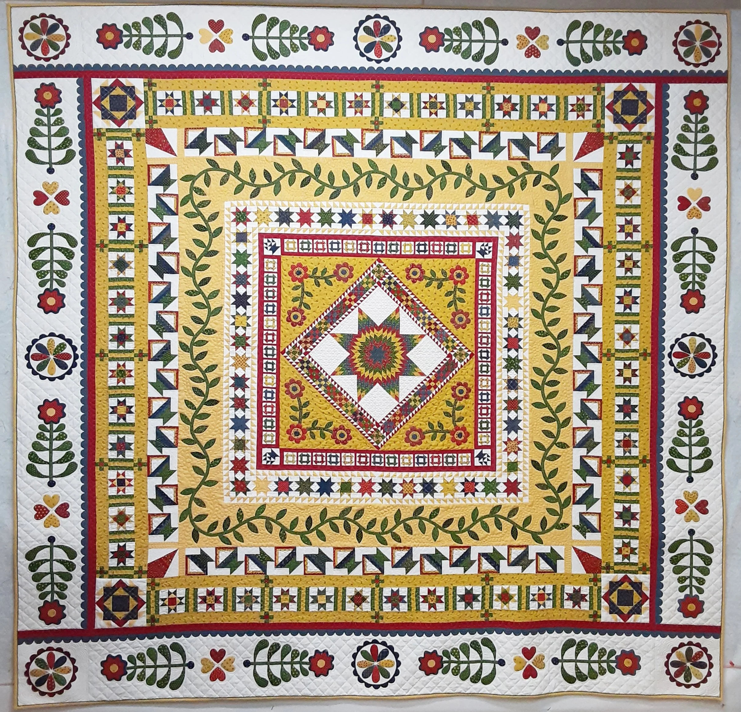 Best Pieced: Amish Chow Chow, pieced and quilted by Nancy Simmons, 82" x 82", Ducannon, PA