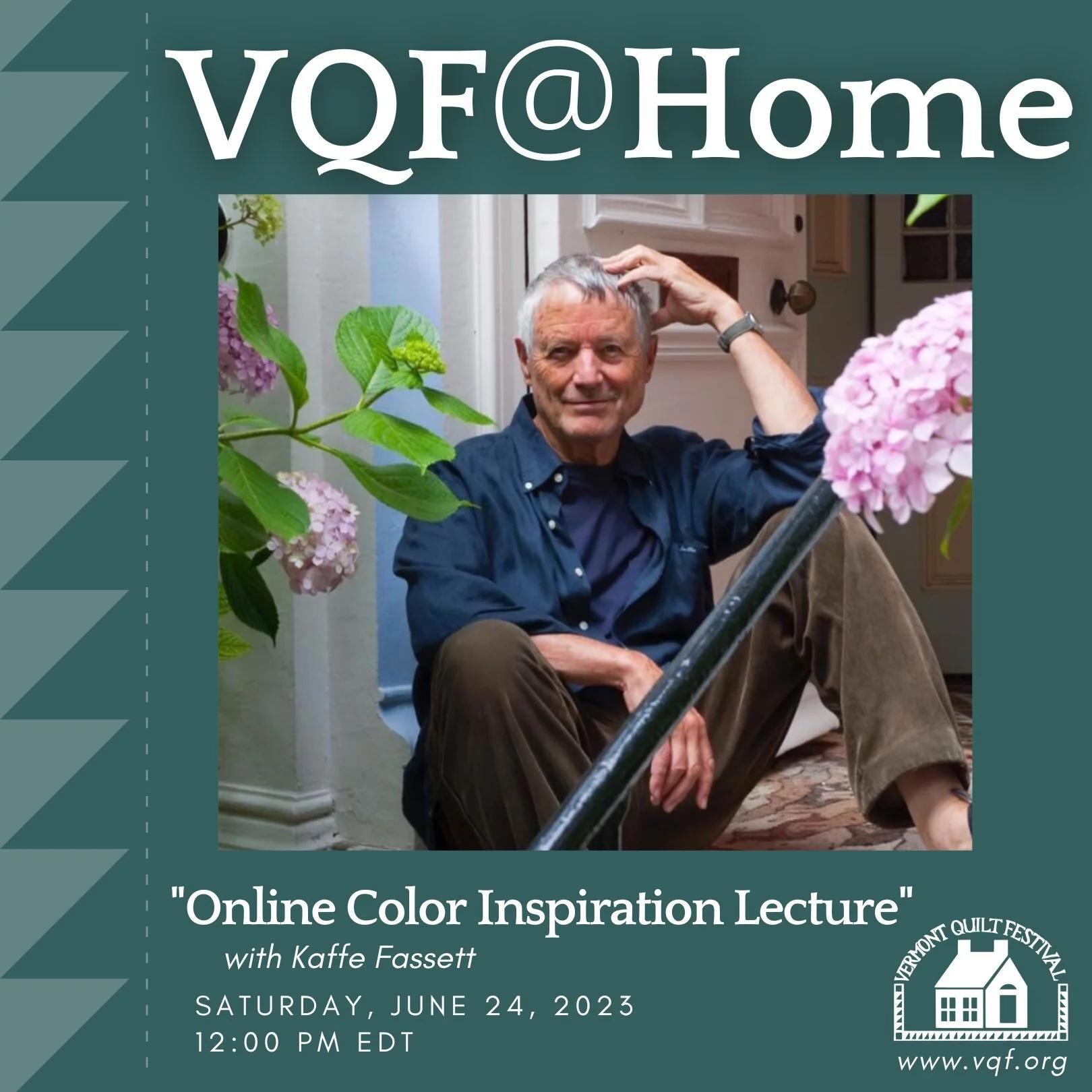 VQF@Home Presents: "Online Color Inspiration Lecture" with the one and only Kaffe Fassett
Find your color inspiration with leading textile designer and maker, Kaffe Fassett. Learn how to find and develop your &ldquo;mind&rsquo;s eye&rdquo;