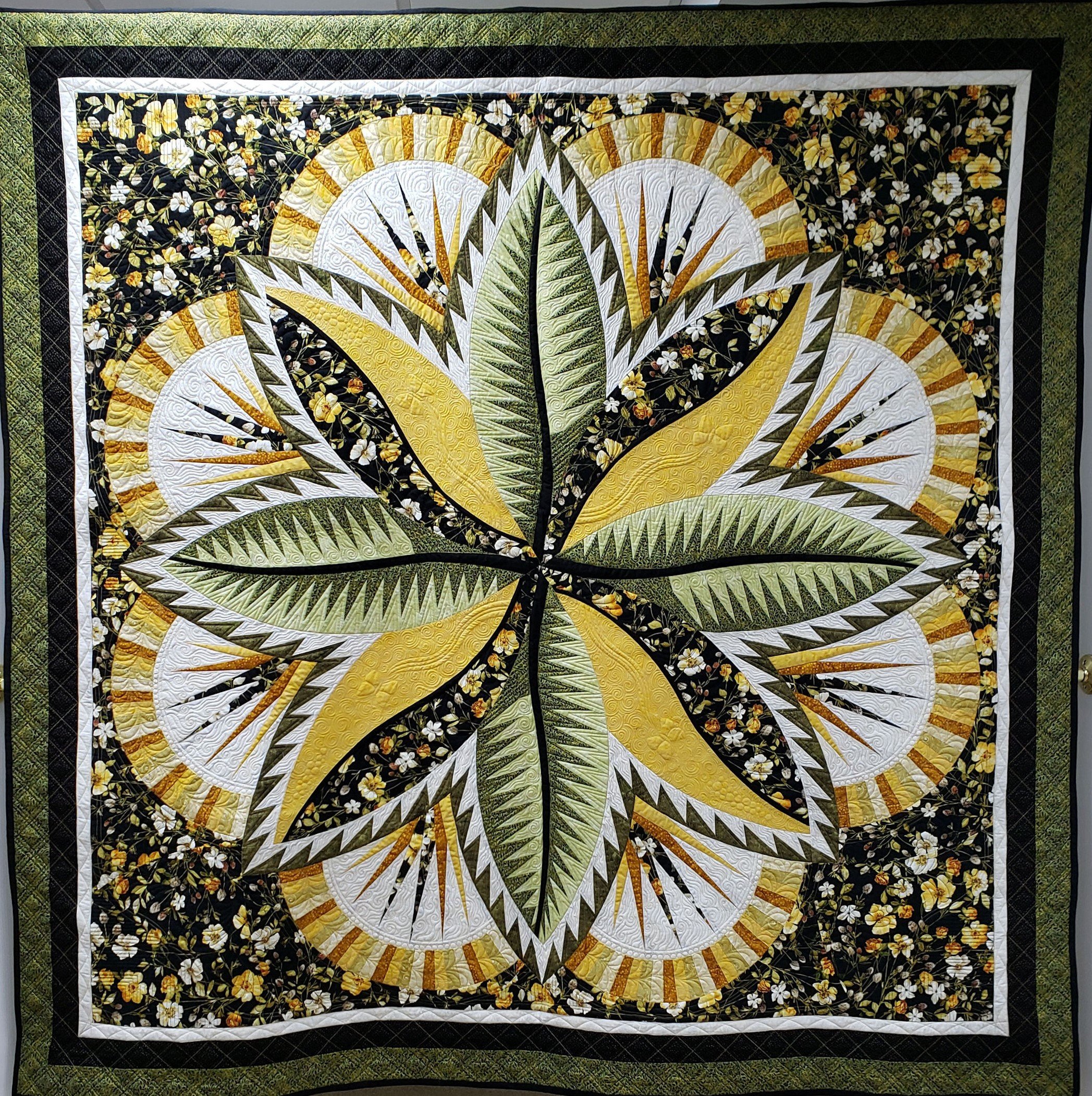 Best Track Quilting: Butterfly Delight, pieced by Sue Buckley, quilted by Margaret Solomon Gunn, 74" x 74", Londonderry, NH