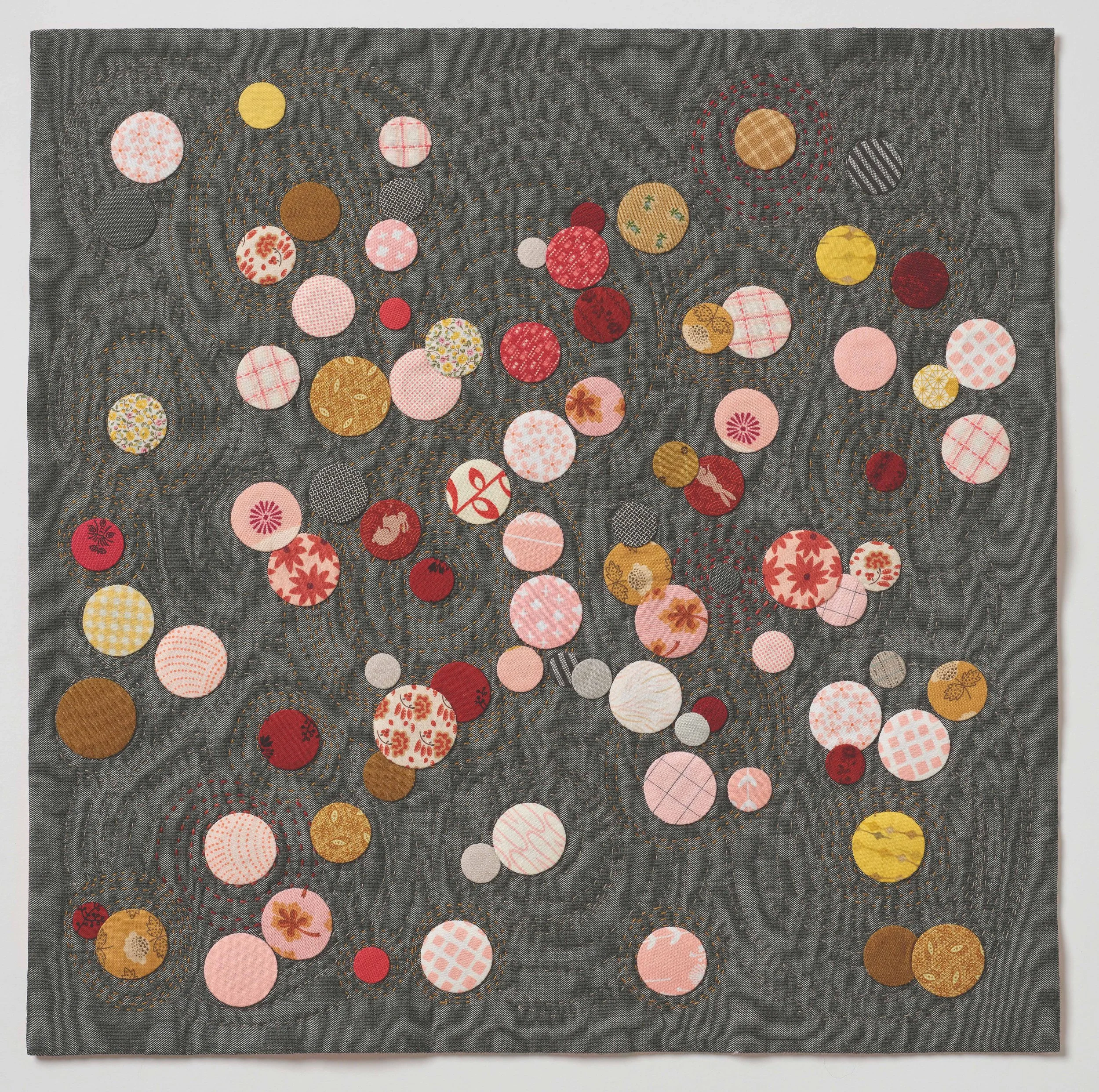 Best Quilt Outside of the USA: Fallout by Mary Elizabeth Kinch, 16" x 16", Toronto, Ontario, Canada